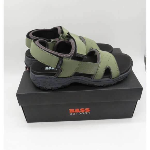 Bass Outdoor Women's Green Hiking Sandals 7 Adjustable Straps Rubber Sole NWB $6 - Picture 1 of 8